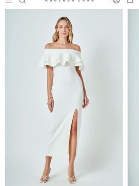 Endless Rose Cream Knit Crewneck Sweater